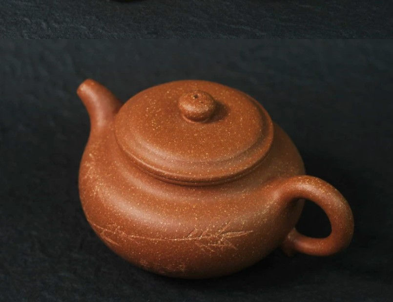 Thumbnail: Yixing Zisha Jiang Po Zhu Clay Ancient Style Bamboo Forrest Teapot (200ml)