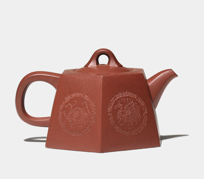 Thumbnail: Yixing Zisha Aged Purple Clay Four Ancient Saints Teapot (250ml)