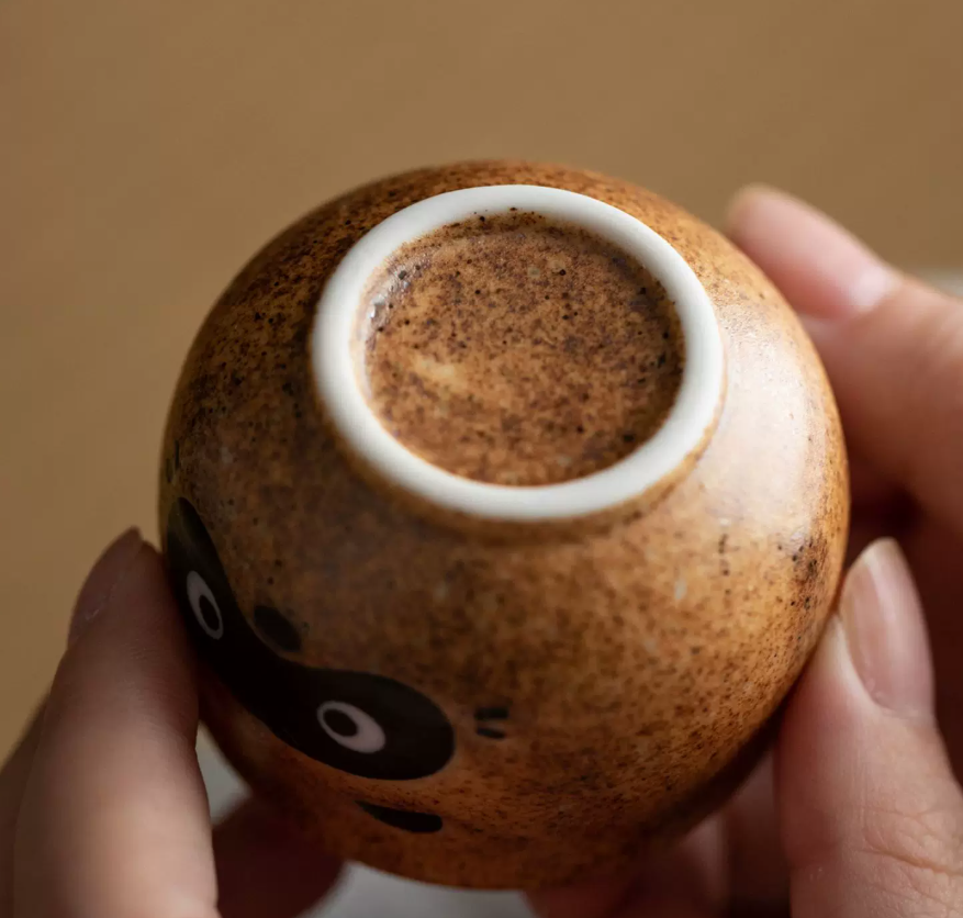 Thumbnail: Woodfired Japanese Tanuki Raccoon Teacup