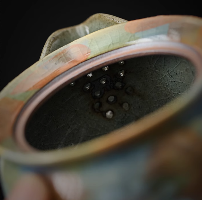 Thumbnail: Ice Cracked Floral Painted Easy Gaiwan (150ml)
