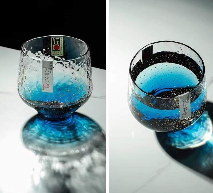 Thumbnail: Japanese Gold Rain Glass Cup