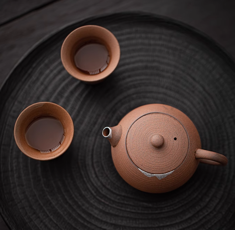 Thumbnail: copy of Silver-Glazed Coarse Clay Sand Stone Teacup
