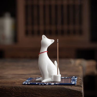 Thumbnail: Prayer Cat Tea Pet / Incense Holder