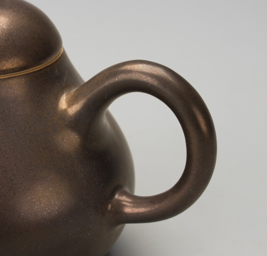 Thumbnail: Delux Gold Glazed Fruit Si Ting Teapot