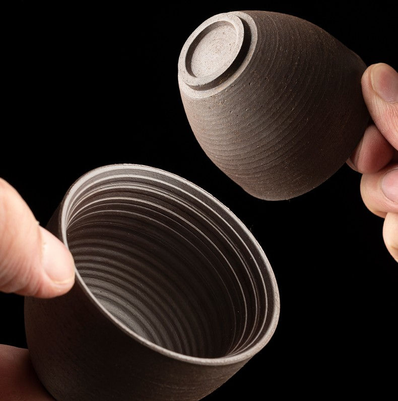 Thumbnail: Old Rock Clay Rope Tied Teapot