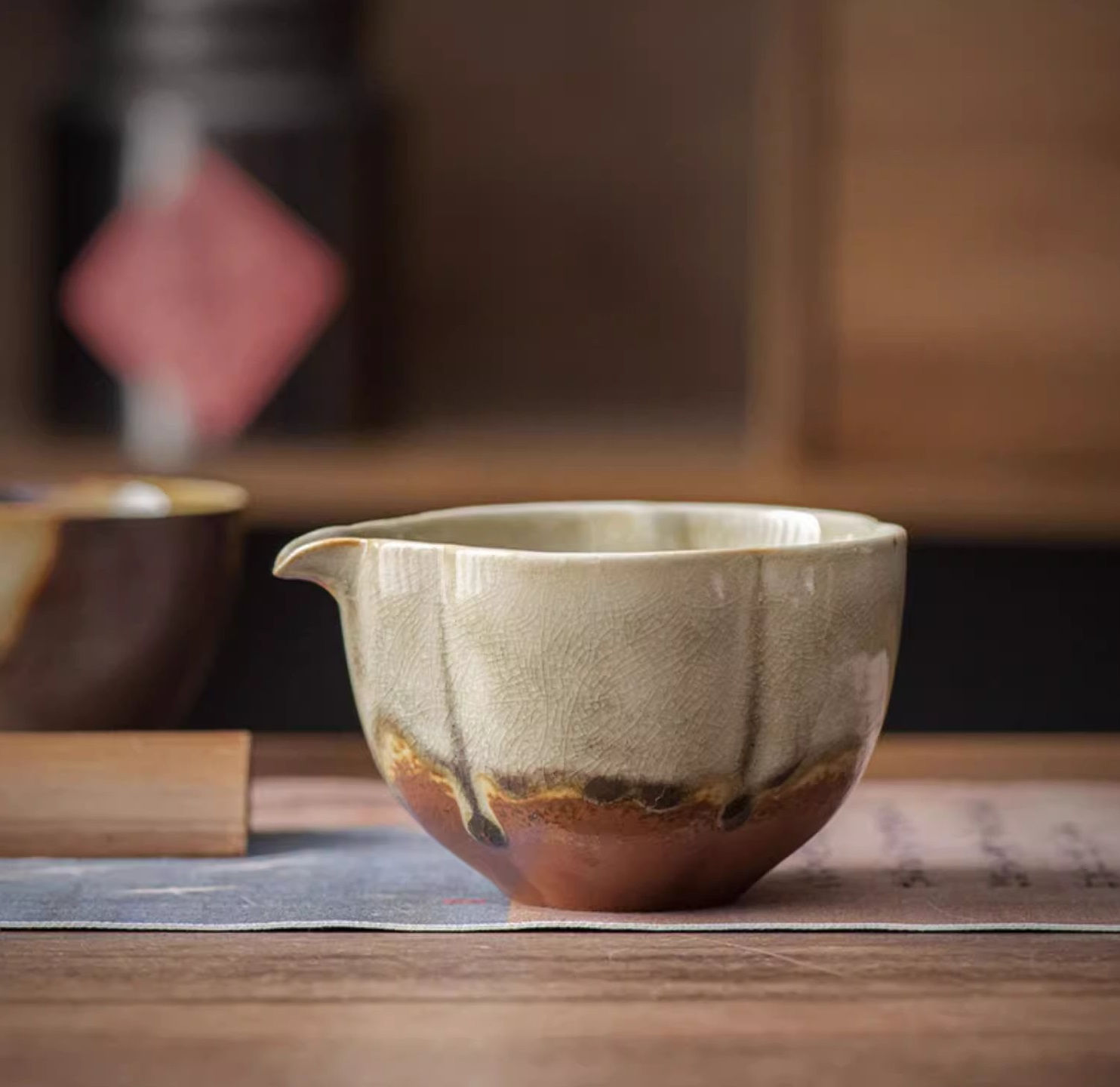 Woodfired Flame Touched Ice Cracked Faircup