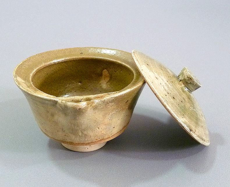Thumbnail: 350 Year Dragon Kiln Woodfired Coarse Clay Gaiwan (Unglazed)