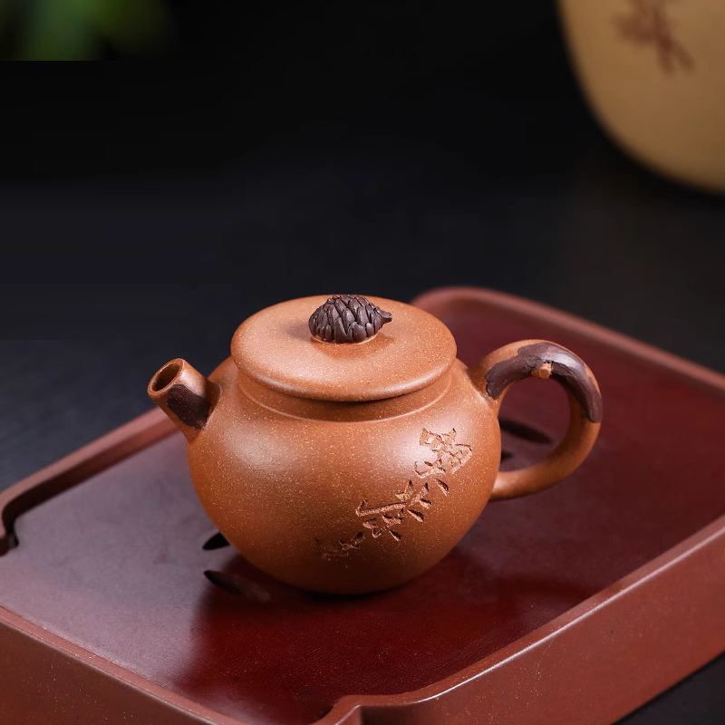 Thumbnail: Yixing Zisha Zhu Clay " Go Drink Tea " Teapot (155ml)