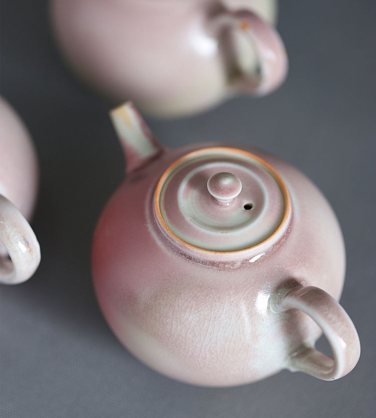 Thumbnail: Handmade Rose Pink Glazed Teapot -  Canvas Studio