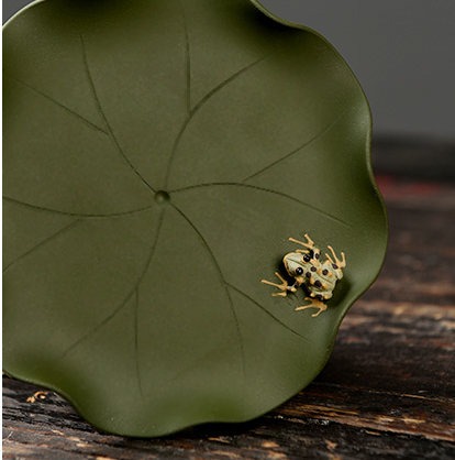 Thumbnail: Jumping Tea Frog Purple Clay Coaster