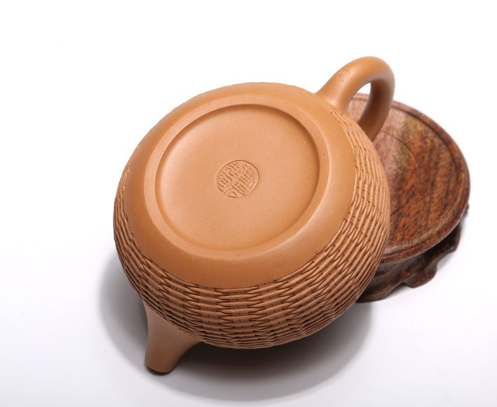 Thumbnail: Yixing Zisha Aged Fault Clay Bamboo Basket Teapot (340ml)