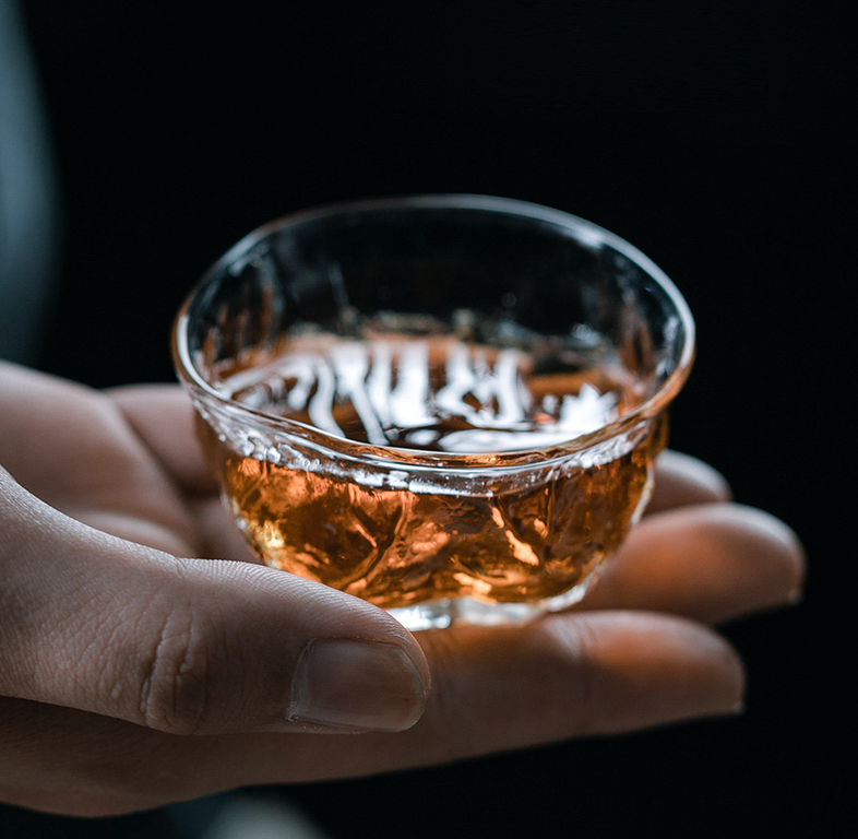 Thumbnail: Walnut Hammered Glass