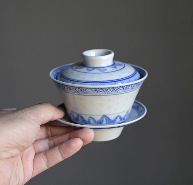 Thumbnail: Qinghua Sprinkled Sesame Gaiwan (150ml)
