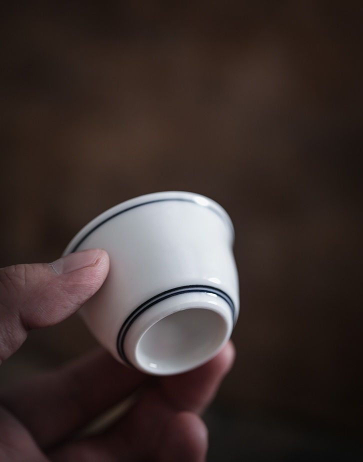 Thumbnail: Qing Hua Short Ear Rabbit Teacup