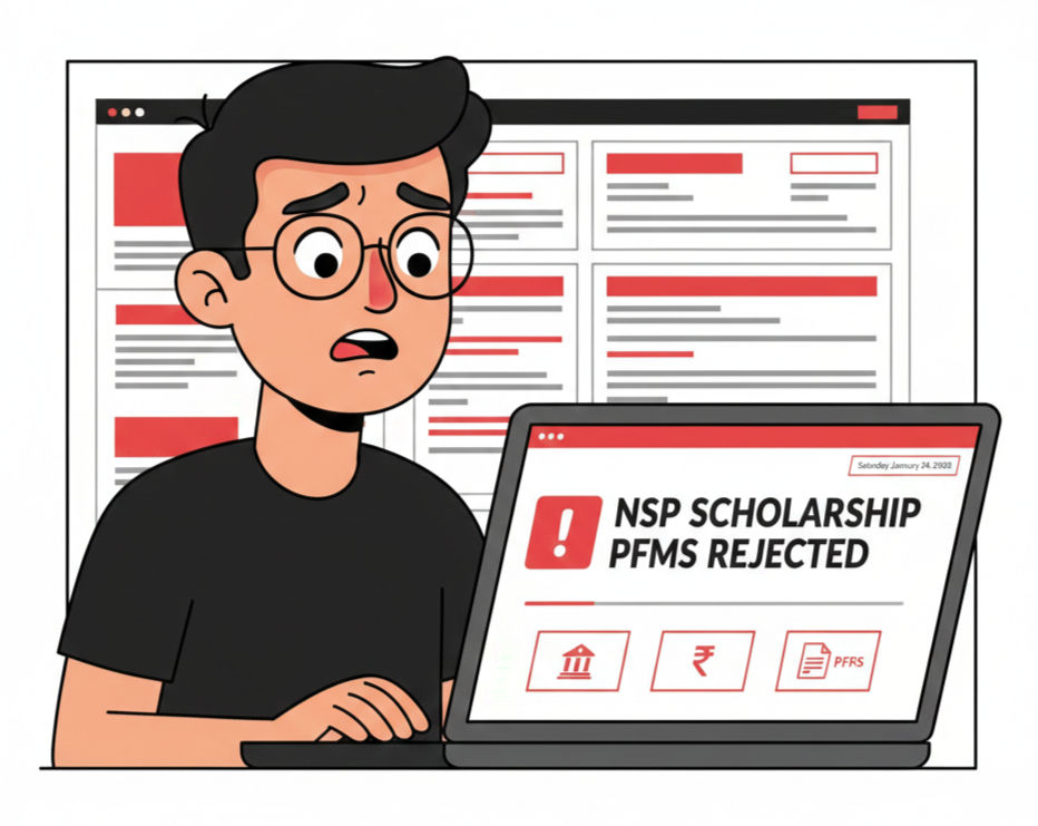 NSP Scholarship PFMS Rejected reasons and solutions explained