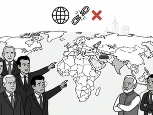Middle East War World War 3 impact on India geopolitical analysis illustration