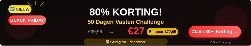 Black Friday Actie: 50 dagen Vasten Challenge