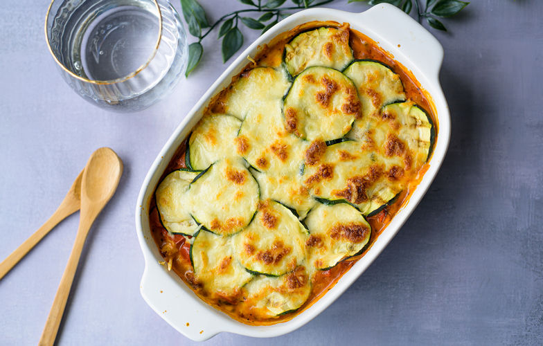 Vegetarische courgette lasagne