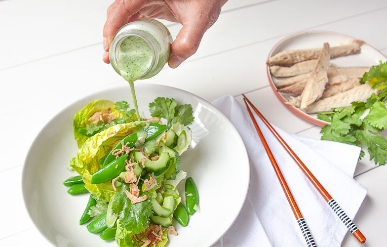 Sugar Snaps | Salade Recept met Oosterse Kokos Dressing