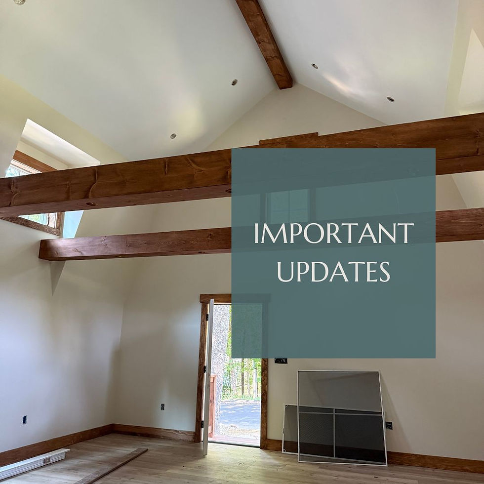 Important updates about the Sharon Yoga Barn