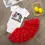 Thumbnail: My First Christmas Newborn Girl Red Romper Jumpsuit Baby Girl Casual Short Sleev