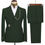 Thumbnail: Elegant Men's Suit 2 Pieces Fashion Metal Buckle Jacket Boutique Business Casual