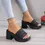 Thumbnail: Elegant Women Platform Slippers Women Summer High Heels Leather Female Outdoors 