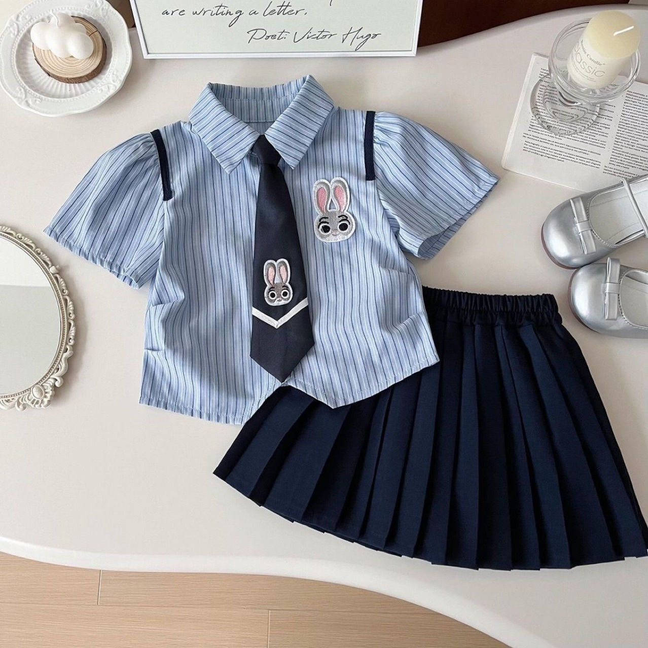 Zootopia Judy Summer Outfit Sets for Girls 2026 New Toddler Baby Casual Dress Su