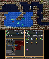 ドウクツジマゲーム画面(上)+アイテム選択(下)