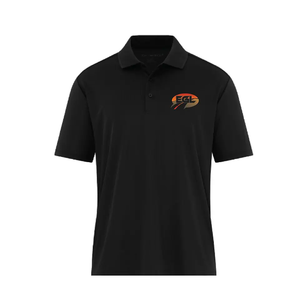 Miniature : POLO SPORT PIQUE NOIR IMPRIMÉ EGL