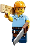 lego handyman with saw and wood beam