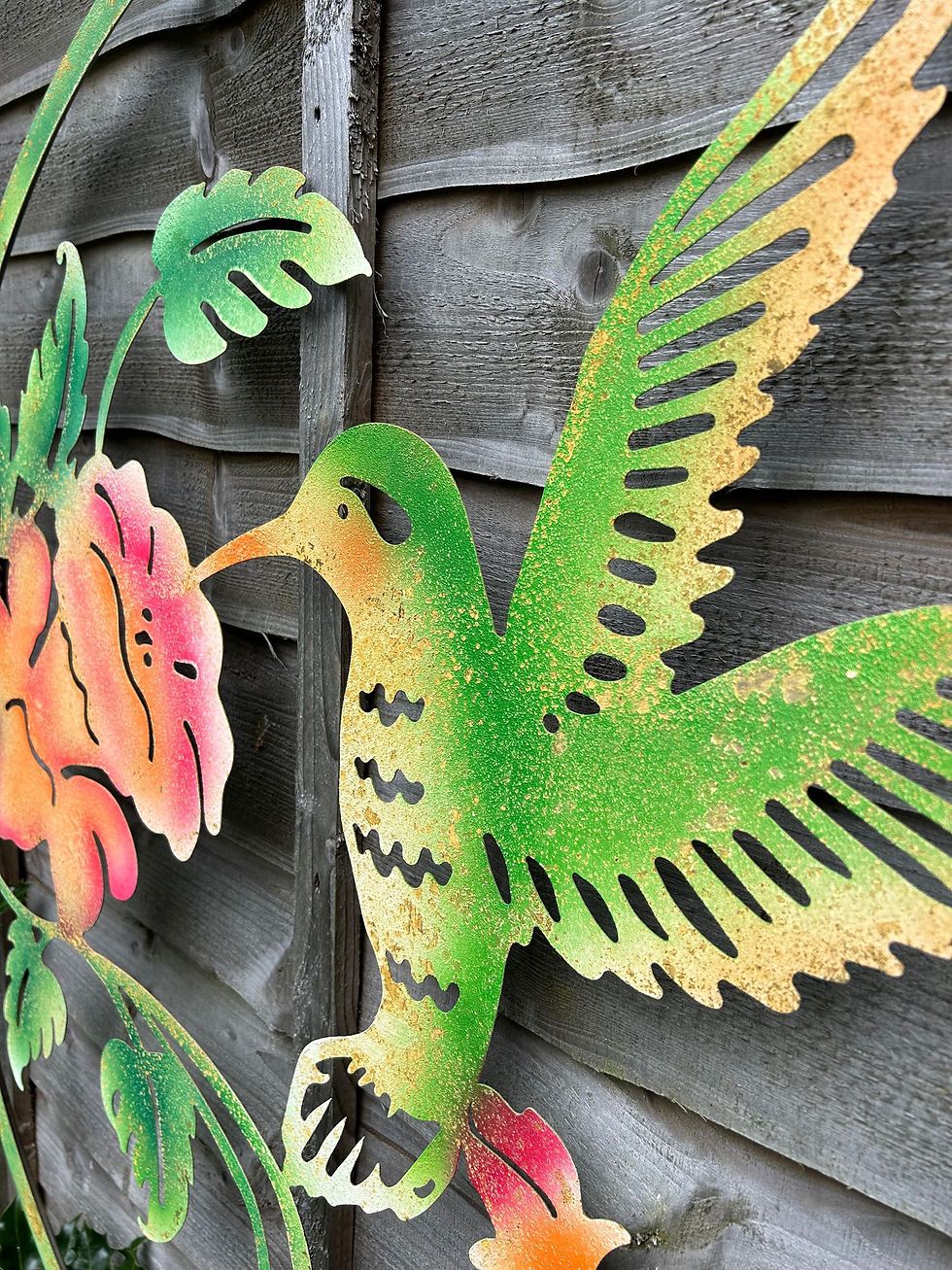 Thumbnail: Large Colourful Hummingbird Wall Art