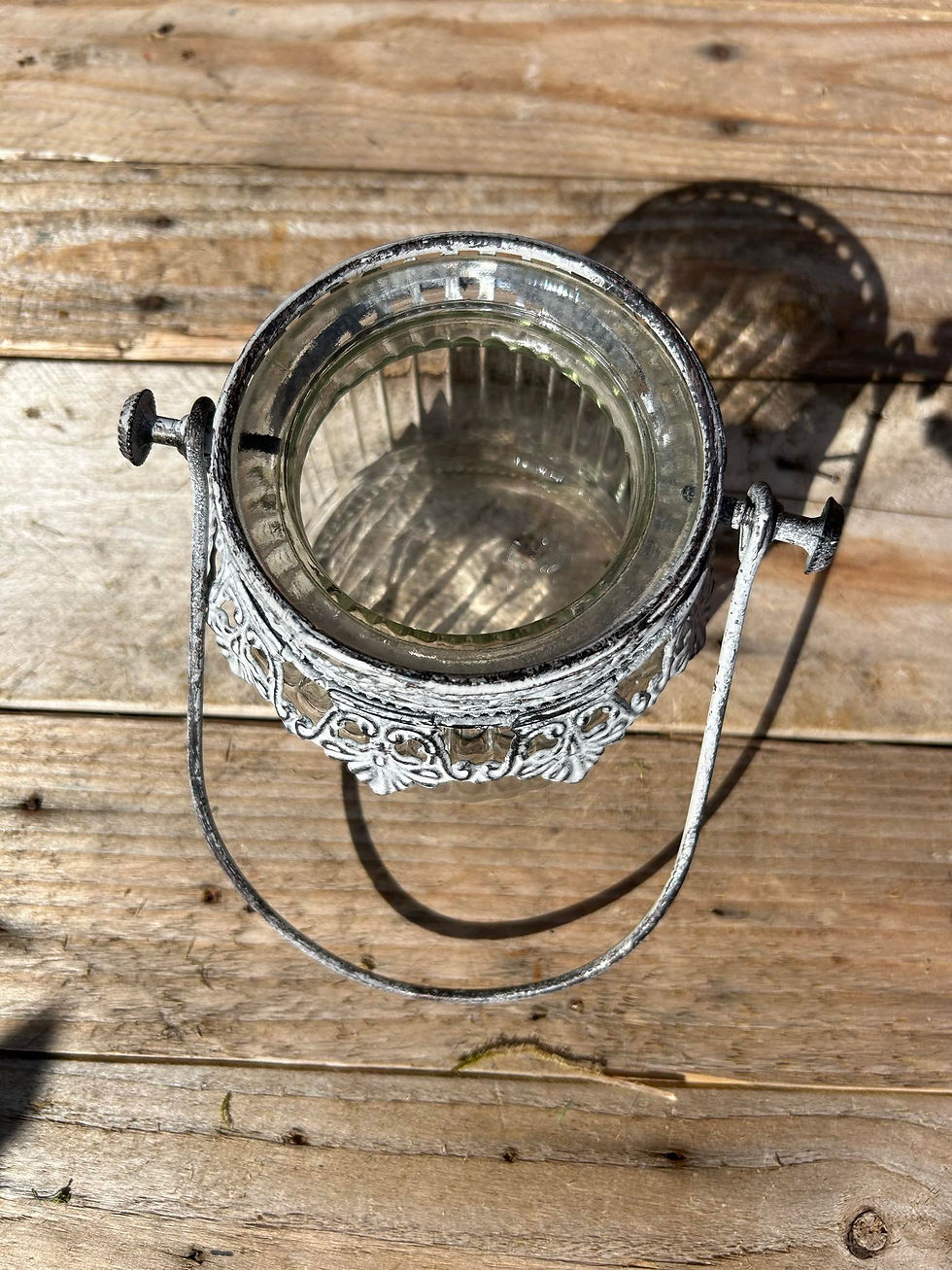 Thumbnail: Country Grey Jar Candle Lantern 