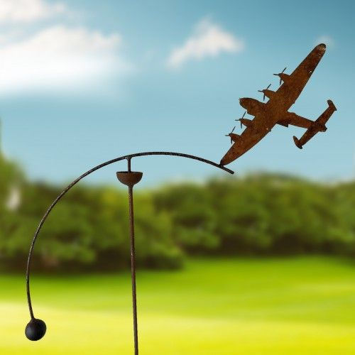 Lancaster Bomber Single Rocker Garden Wind Spinner