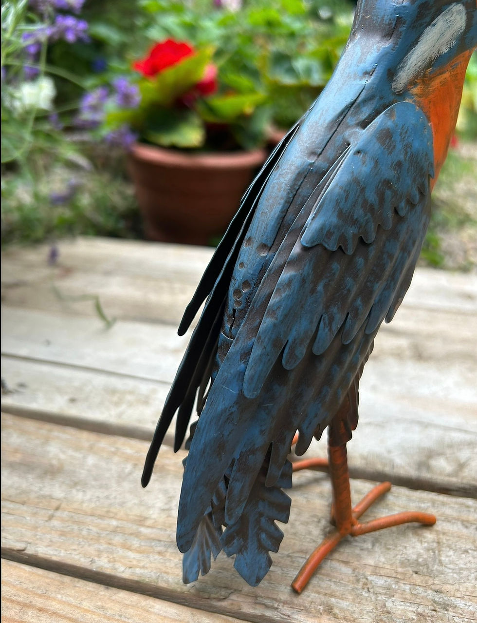 Thumbnail: Tin Art Kingfisher Garden Ornament 