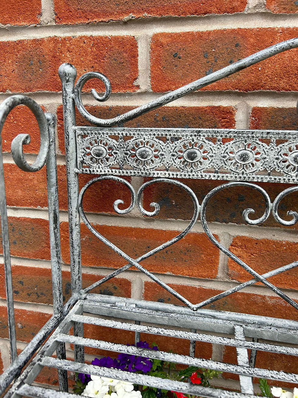 Thumbnail: Grey 3 Tier Metal Outdoor Plant Stand Theatre
