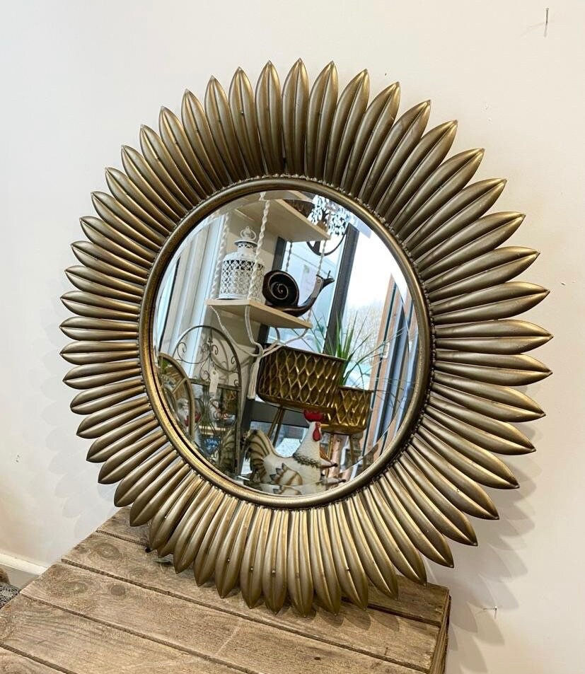 Thumbnail: Gold Sunflower Wall Mounted Mirror Garden Indoor 