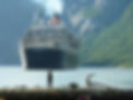 Queen Mary 2 at anchor in Norwegian Fjords