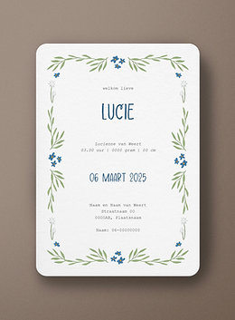 Geboortekaart Lucie - Lente