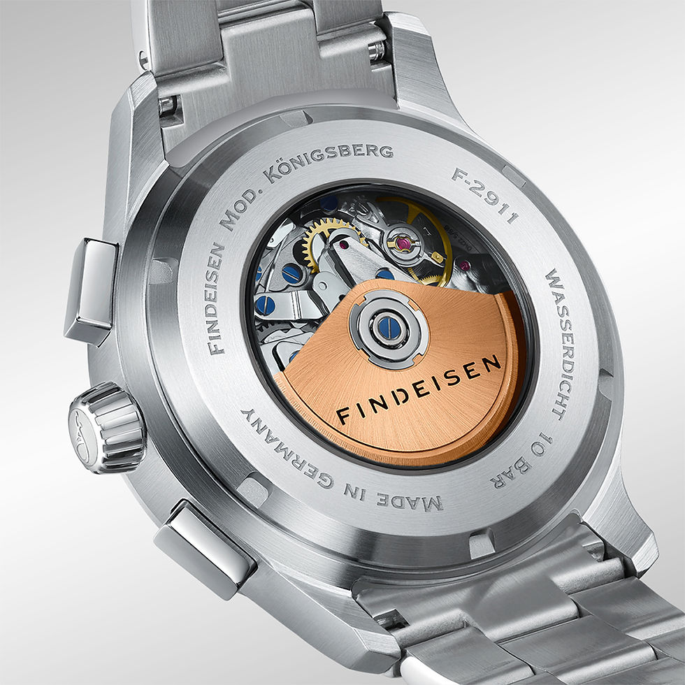 Miniaturbild: Gehäuseboden Findeisen NauticMaster Uhr, Automatikwerk