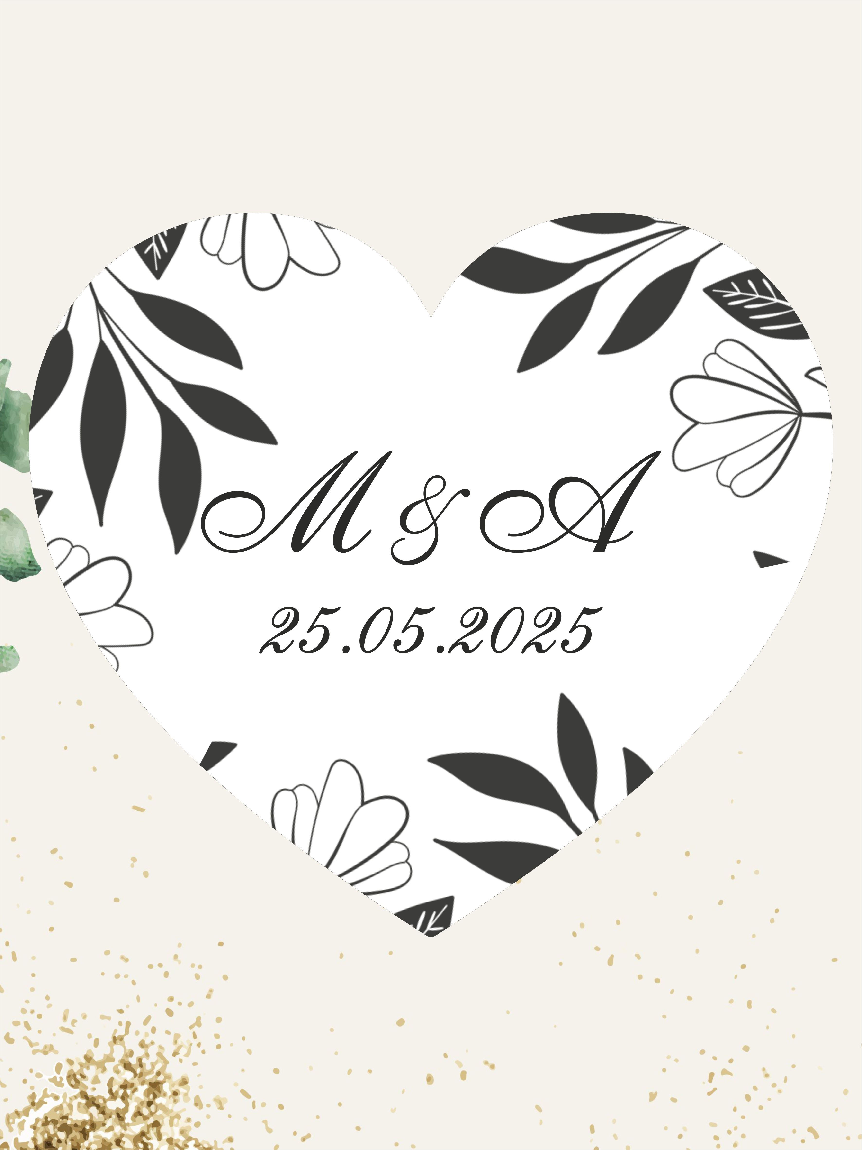 Акрилова бутоньєрка чорно-біла