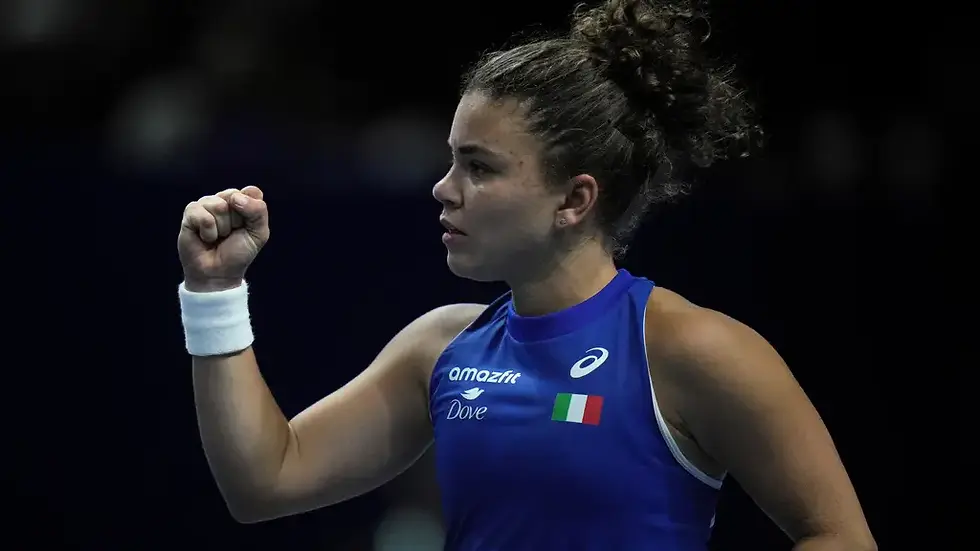 Jasmine Paolini helped Italy through to the next round (Andy Wong/AP)