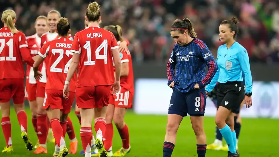 Arsenal were beaten by Bayern Munich (Matthias Schrader/AP)