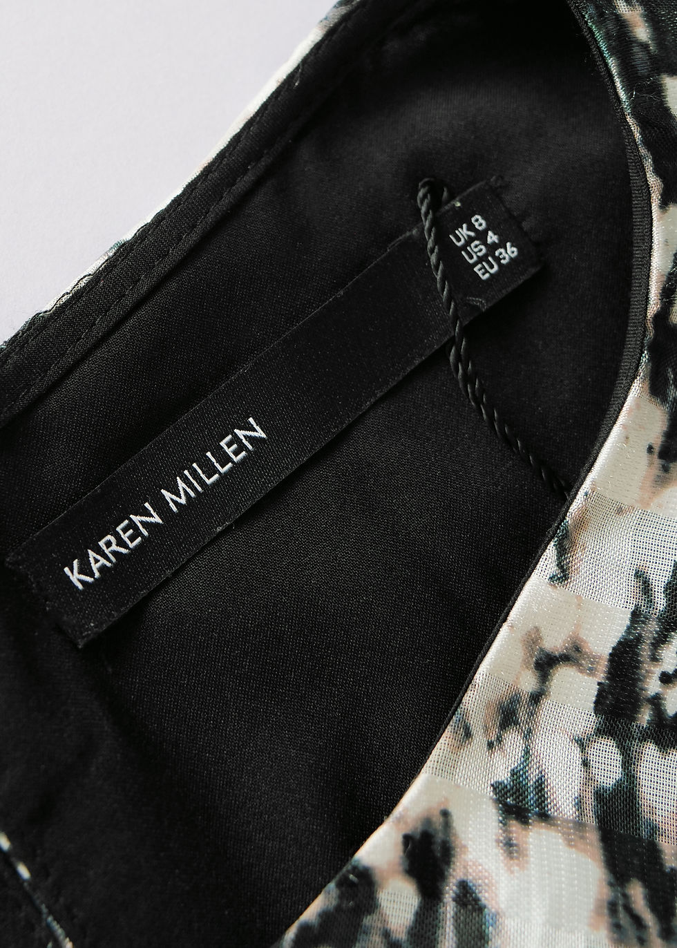 Thumbnail: Karen Millen Marble Print Pleated Dress | UK 8