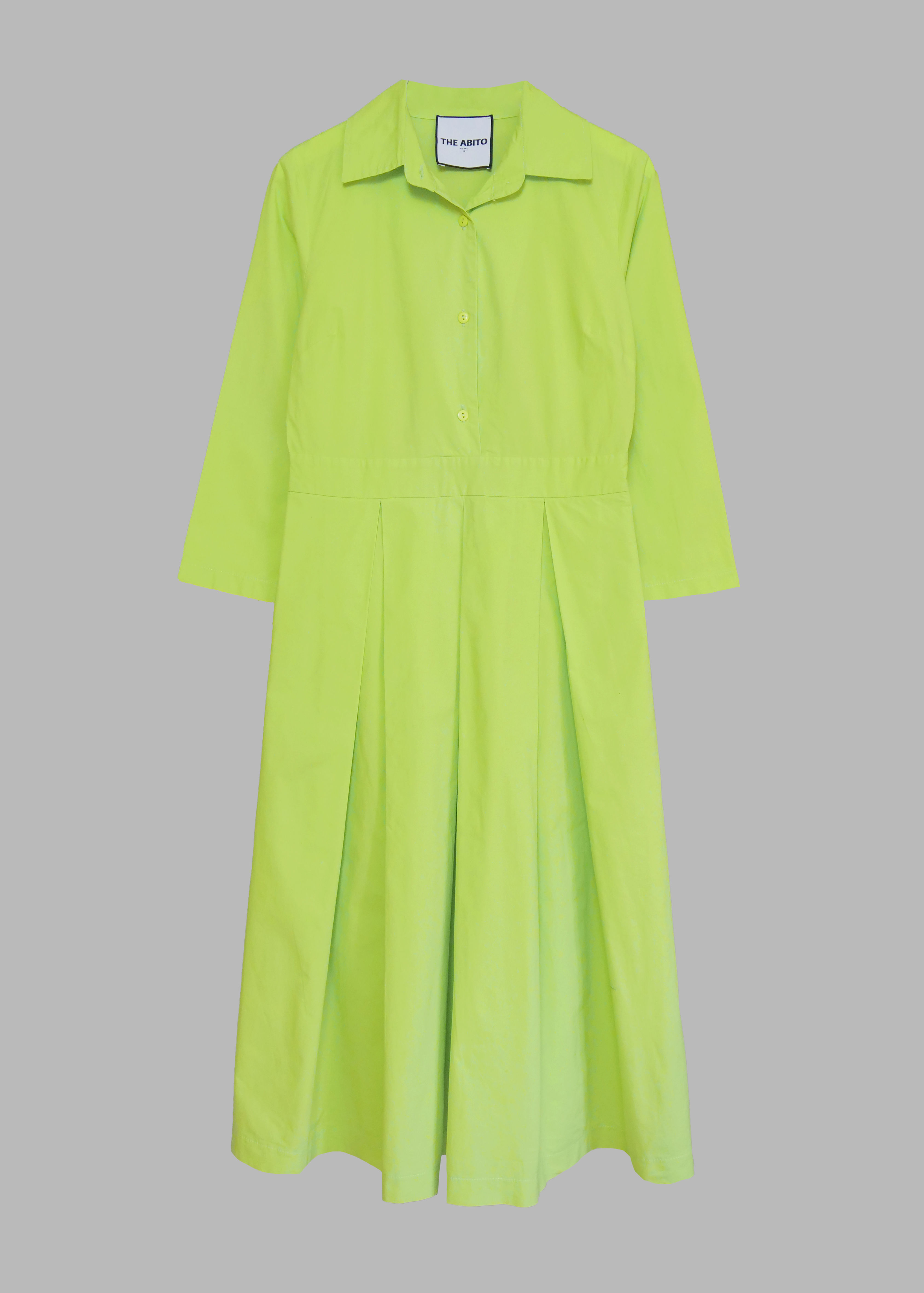 The Abito Green Poplin Shirt Dress | UK 10
