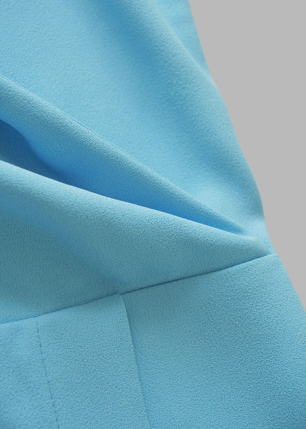 Thumbnail: Pinko Blue Crepe Mini Dress | UK 8
