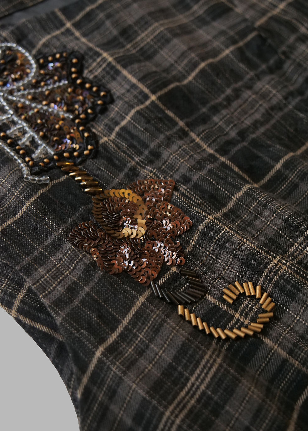 Thumbnail: Peruvian Connection Check Embellished Dress | UK 8