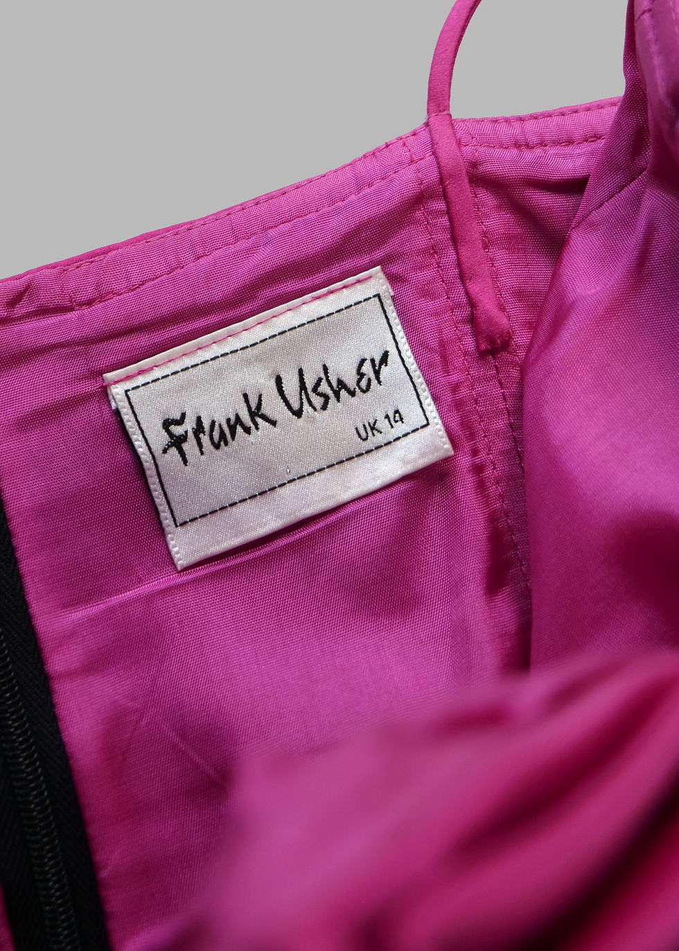 Thumbnail: Frank Usher Vintage Velvet Bow Dress | M