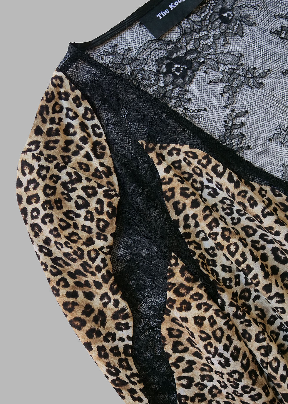 Thumbnail: The Kooples Leopard Print Silk Midi Dress | XXS