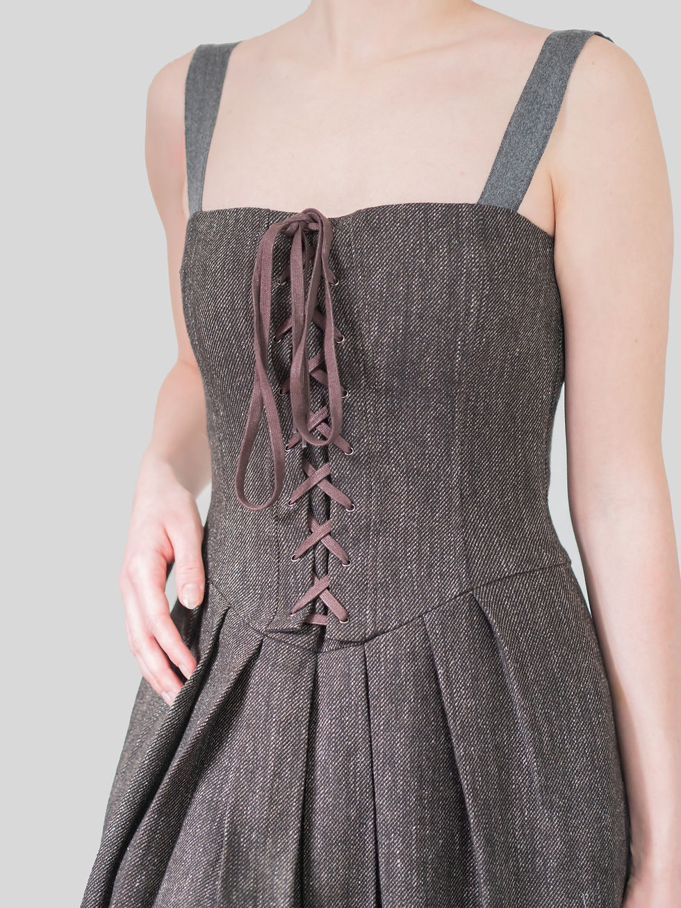 Thumbnail: Hoss Intropia Tweed Corset Dress | UK 8